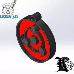 Keychain Naruto - Sharingan Sasuke 3 blades Leos3D