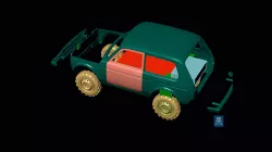 Lada Niva with interior chassis WPL C 3D print RC bodies