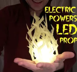 LED Lightning Bolt Costume Prop.  Cosplay Electric Powers for Zeus, Raiden, Kaminari, Static Shock, Thor Cosplay, Con, or Halloween