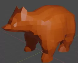 Low poly bear