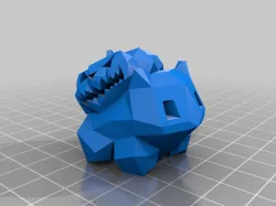 Low-Poly Bulbasaur Pumpkin Halloween Edition