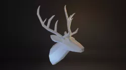 Low Poly deer head