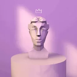 Low poly female bust - Busto poligonal femenina