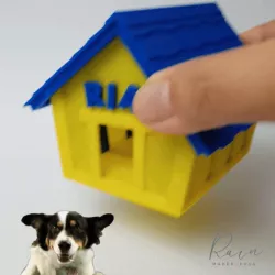 Miniature Dog House for Dollhouse, Dog House 3d Print File, Miniature Furniture Doghouse