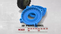 Mold RC Truck tire Rims and Tire files 3D print