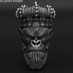 Monkey king with crown vol1 Pendant Jewelry
