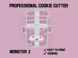 Monster 2 cookie cutter