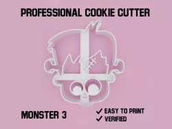 Monster 3 cookie cutter