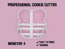 Monster 4 cookie cutter