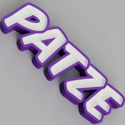 NAMELED PATZE - LED LAMP WITH NAME