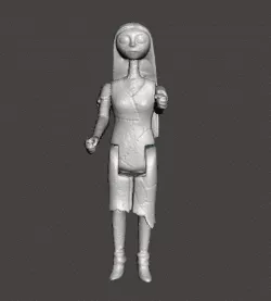 NIGHTMARE BEFORE CHRISTMAS ACTION FIGURE SALLY KENNER STYLE 3.75 POSABLE ARTICULATED RETRO VINTAGE STL .STL .OBJ