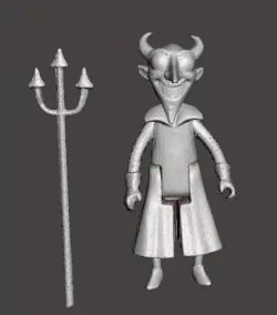 NIGHTMARE BEFORE CHRISTMAS DEVIL KENNER STYLE 3.75 POSABLE ARTICULATED ACTION FIGURE RETRO VINTAGE .STL .OBJ