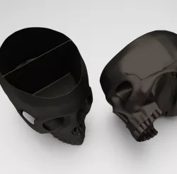Pencil pot skull