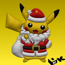 Pikachu Noel (Keychan or Christmas Ornament)