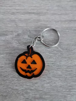 Porte clé - Pendentif - Citrouille Jack o lantern - Key ring - Pendant - Pumpkin Jack o lantern -