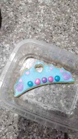 Princess crown outline cookie/clay cutter