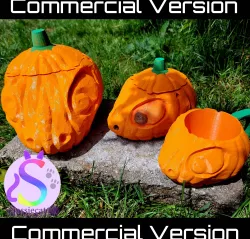 Pumpkin dragon skull mug/stein, candy bowl and trick or treat bucket *Commercial version*