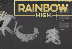 Rainbow High Arm Cuff, Bracelet and Choker (Mermaze Morra)