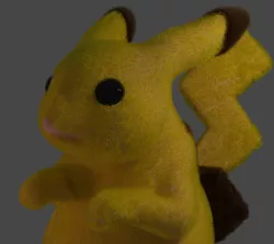 Realistic Pikachu with base