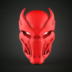 Red Hood Gotham Knight Shinobi Helmet for 3D Printing