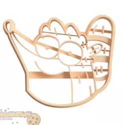 Rigby Regular Show Cookie cutter & Stamp