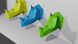 Rinocer LOW POLY DECOR WALL