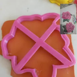 Rose outline cookie cutter
