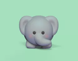 Round Baby Elephant
