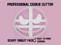 Scary smiley face cookie cutter