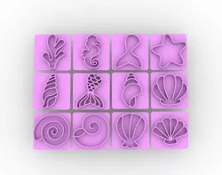 SEA STAMP SET - STAMPS - COOKIE CUTTER