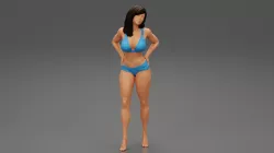 Sexy Women in Bikini Pose 3D Print Model