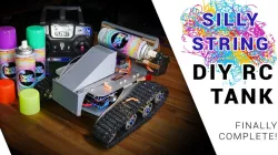 Silly string RC tank