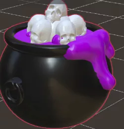 Skull pot Witch pot
