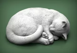 Sleeping cat 3D print model