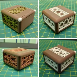 Small casket with 4 types of inlay