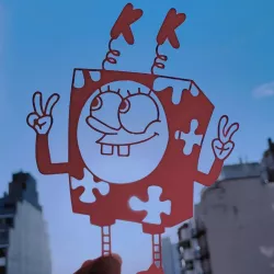 Spongebob silhouette with krusty krab costume