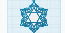 Star of David, Jewish ornament, hexagonal decor, mandala star wall art decoration, Christmas decorative hanging ornament, snowflake
