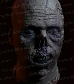 STL zombie head