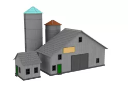 SUGAR WAREHOUSE 1 87 SCALE FOR RAILWAY DIORAMA 3D PRINT MODEL