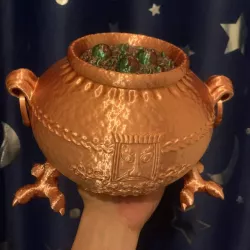 The black cauldron for Halloween decoration or candy bowl