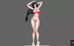 TIFA SEXY BIKINI VERSION FINAL FANTASY CHARACTER ANIME STATUE 3D MODEL