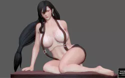 TIFA SEXY GIRL FINAL FANTASY CHARACTER ANIME STATUE 3D MODEL