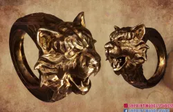Tiger Ring - Jewelry - Rings 3D Print File