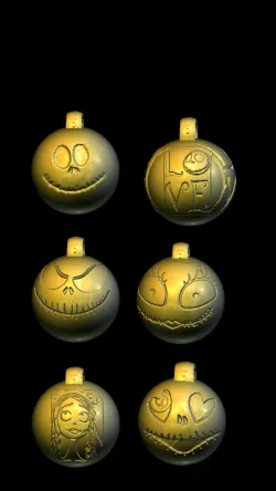 Tim Burton Christmas Balls.