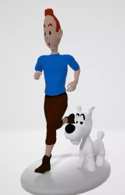 Tintin and Snowy figurine