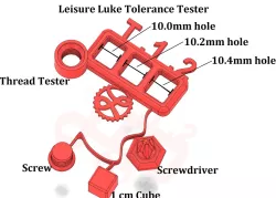 Tolerance Test Print by Leisure Luke - Can you push it through?!?