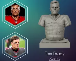 Tom Brady with Tampa Bay Buccaneers Jersey 3D print model