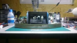Tres modelos de parrilla del propulsor del Halcón Milenario deagostini.