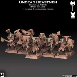 Undead Beastmen Chain Mail Axemen