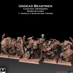 Undead Beastmen Chain Mail Swordsmen